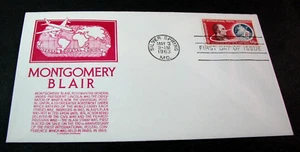 USA Briefmarke FDC Scott # C66 Montgomery Blair 1963 gebraucht PL60 - Bild 1 von 1