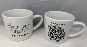FRIENDS TV Show Cups (8 oz) - Set of 2 - “How You Doin?” & “We Were On A Break” - Picture 1 of 9