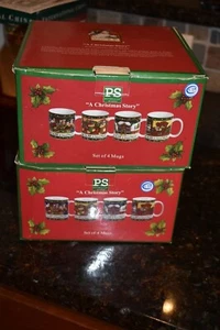 Juego de 8 tazas de café en caja Susan Winget Christmas Story Portmeirion Studio - Imagen 1 de 6