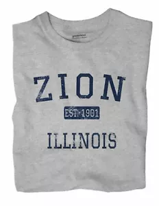 Zion Illinois IL T-Shirt EST - Picture 1 of 6
