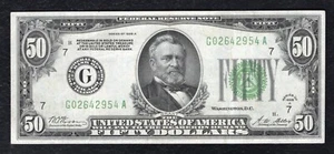FR. 2101-G 1928-A $50 FRN FEDERAL RESERVE NOTE CHICAGO, IL EXTREMELY FINE - Picture 1 of 2