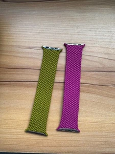 Apple braided solo loop 46 44 49 mm size 3 MAGENTA CHARTREUSE AUTHENTIC - Zdjęcie 1 z 1