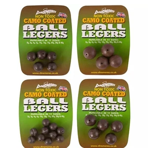 Dinsmores Camo Coated Ball Legers - Non Toxic Camo Coated Fishing Weight Sinkers - Picture 1 of 5