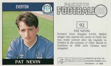 Pat Nevin - Panini Football 89 Sticker - VGC From 1989 - #92- Everton