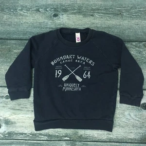 Kids American Apparel Sweatshirt BOUNDARY WATERS Canoe Area Minnesota Size 4 - Picture 1 of 6