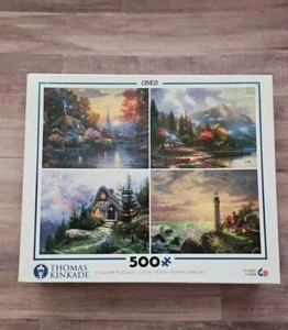 Thomas Kinkade 4 in 1 Multipack (4) 500 Piece  Jigsaw Puzzles  - Picture 1 of 6