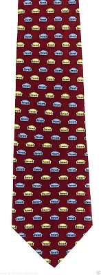 Corbata abatible de cuello rojo seda para hombre Vicky Davis sofá patata para hombre corbata de regalo divertida  Foto 1 de 3