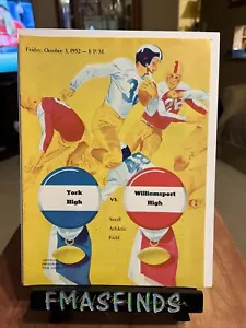 Programa de fútbol americano de escuela secundaria G2 1952 YORK PA vs WILLIAMSPORT Pennsylvania - Imagen 1 de 6