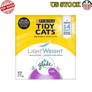 Glade Clean Blossoms lettiera per gatti agglomerata leggera 17 libbre multi controllo degli odori di gatto - Foto 1 di 4