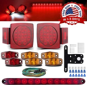 Juego De Luces De Remolque De 12 V Para Remolques De Menos 12 Vatios Negro NUEVO - Bild 1 von 8