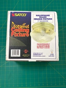 SATCO Halophane Glass Ceiling Fixture SF76-252 - 9.5" x 5.5" Elegant Lighting De - Picture 1 of 3
