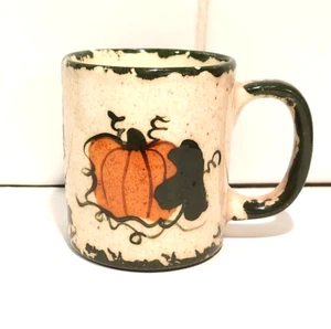 Mug Katy's Country Charm by Karen Mini Ceramic w/ Fall Thanksgiving Pumpkin, USA - Picture 1 of 7