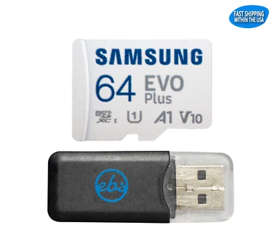 Samsung EVO Micro SD Memory Card 64GB c10 for GoPro Max Hero8 Black Hero7 Hero6 - Image 1 of 4
