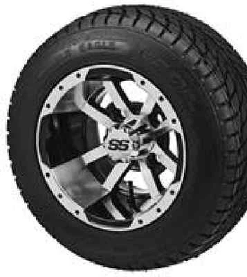 Juego (4) Rueda de llanta de carro de golf de aluminio ITP LSI de 10" y neumáticos 205-50-10 montados Foto 1 de 4