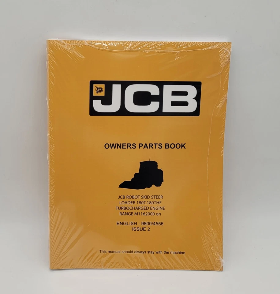 Libro de piezas para propietarios de minicargadoras JCB 180T, 180THF Foto 1 de 1
