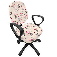 Ape Office Chair Slipcover Funny Monkeys and Polka Dots