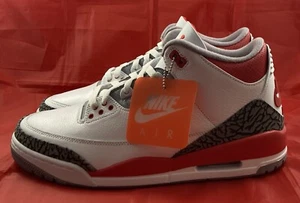 Nike Air Jordan Retro 3 Fire Red White Cement Grey Black DN3707-160 Size 10.5 - Picture 1 of 24