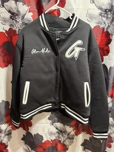 Chaqueta Universitaria Negra Glamaholics Forro Acolchado Frontal A Presión Logo "G" XL NUEVA SIN ETIQUETAS - Imagen 1 de 5