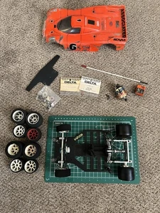 Delta P12 Spyder 1/12 vintage Pan Car Tri Shock New Tires 1980s 4 Display/Parts - Picture 1 of 24