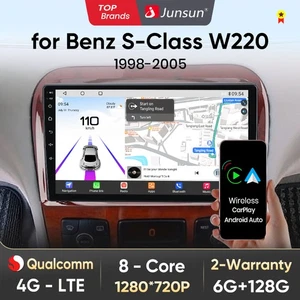 Radio de coche DAB+128 GB Android14 CarPlay GPS Nav para Mercedes clase S/CL W220 W215 - Imagen 1 de 13