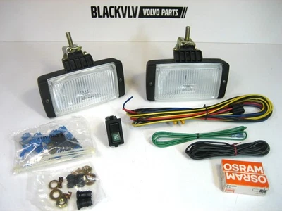 Kit conjunto de faróis de neblina Volvo 240 244 245 242 relé interruptor luzes turbo RARO Bosch NOS - Imagem 1 de 4