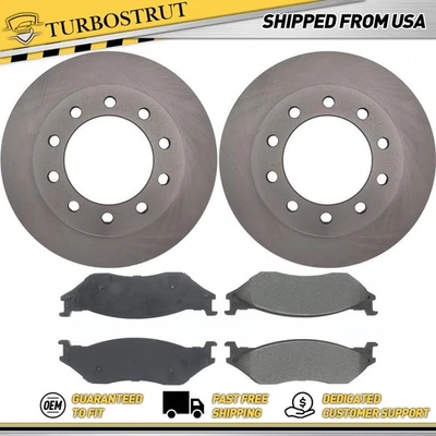 Kit de pastillas de freno rotores de freno delanteros para Ford F-450 F-550 Super Duty 2005-2007 6,0 L Foto 1 de 2