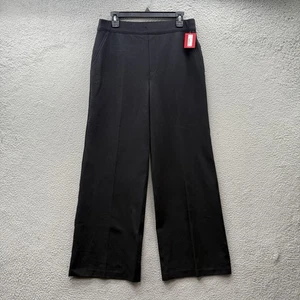 Pantalones Spanx The Perfect Fit Ponte pierna ancha tiro alto negros para mujer talla grande nuevos con etiquetas - Imagen 1 de 14