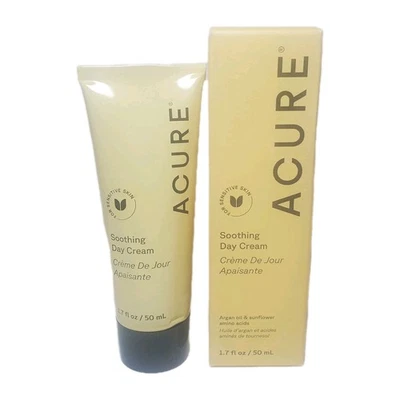 Crema de día calmante Acure hidratante para piel sensible, 1,7 fl oz (50 ml), NUEVO Foto 1 de 4