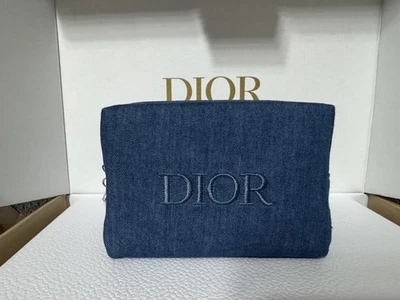 DIOR BEAUTY СИНИЙ СВЕТ СТИРКА ДЖИНСОВОЙ ТКАНИ КОСМЕТИЧЕСКИЙ МАКИЯЖ СУМКА ПУТЕШЕСТВИЙ МЕШОК НОВЫЙ В КОРОБКЕ - Изображение 1 из 4