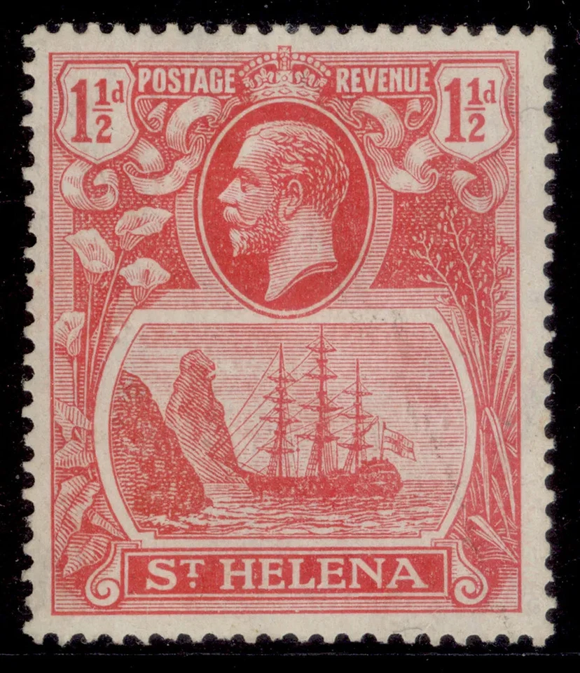 ST. HELENA GV SG99c, 11/2d rosa-rojo, M COMO NUEVO. Gato 95€. CLEFT ROCK Foto 1 de 1