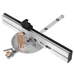 Medidor de inglete de ángulo Precision 450 mm 27 con plantilla de junta de caja, cerca y tope abatible - Imagen 1 de 8