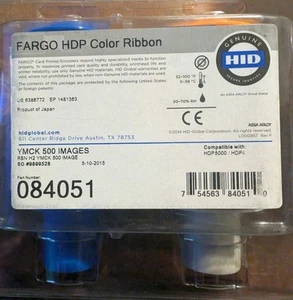 NEW Genuine Fargo HDP5000 84051 Color Ribbon - YMCK - 500 Prints - Photo 1/2