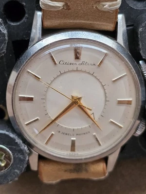 Vintage Watch  Citizen Alarm Watch Mechanical Wind Japan - Image 1 of 4