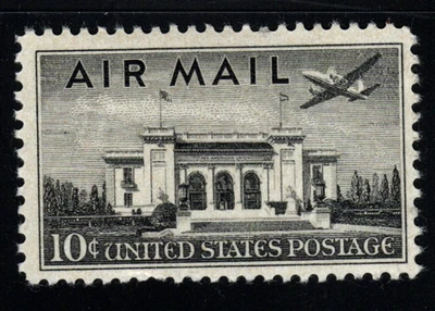 U.S. Air Mail stamp (circa 1947) 10¢ Pan American Union Building - SC# C34 - MNH - Image 1 of 2