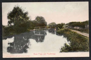 Postcard Uxbridge Middlesex the River Frays and Footbridge early view - Picture 1 of 2