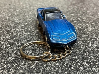 C3 Corvette Stingray Keychain Blue Diecast Car Hot Wheels Matchbox - Image 1 of 4