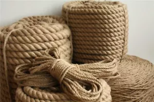 Juteseil 6mm - 40mm Meterware Hanf Seil Naturhanf Schnur Handlauf Katenkratzbaum - Bild 1 von 1
