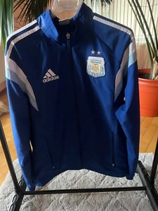 ARGENTINA ADIDAS TRACK JACKET WORN AT THE 2014 WORLD CUP BRAZIL SIZE S Vtg Rare - Picture 1 of 5