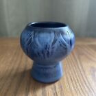 Studio Art Pottery Glazed Stoneware Taper Candle Holder or Bud Vase Blue