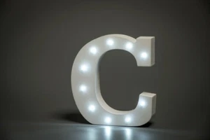 Caras Sonrientes - Ilumina Letra C Con Luces LED Cumpleaños Boda Celebraciones - Imagen 1 de 2