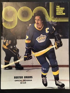 13 de enero 1977 Boston Bruins vs Los Angeles Kings NHL GOAL Programa Mike Murphy - Imagen 1 de 6