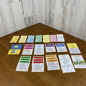 2001 Monopoly SIMPSONS EDITION Replacement Pieces: Stack Of Cash And All Cards - Picture 1 of 5