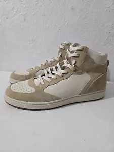 Polo Ralph Lauren Court Cuero Gamuza Zapatillas Altas Hueso Crema Zapatos Para Hombre 15 - Imagen 1 de 10