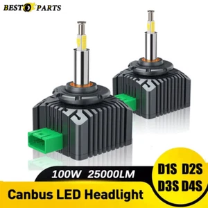 D1S/D1R LED Headlight Kit Bulbs 100W 120000LM 6000K HID Replace Conversion Lamp - Picture 1 of 14