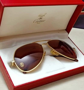 Cartier Vintage Large Vendome Santos Sunglasses with Box, 1980 - Picture 1 of 20