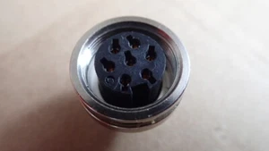 7 Pol DIN Einbaukupplung, Frontmontage Rundsteckverbinder mit Schraubverschluss - Bild 1 von 2