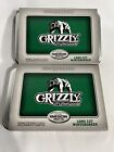 (2) Grizzly Snuff  Collectible Tins Empty American Snuff Co 6 X 3 3/4 X 1 1/8