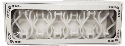 Set of 12 Standard Plastic Shower Curtain Hook Rings, WHITE COLOR - Image 1 of 4