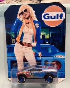 Custom Made Hot wheels Tesla Cyber Truck Gulf Oil & Gasoline Real Riders - Picture 1 of 12