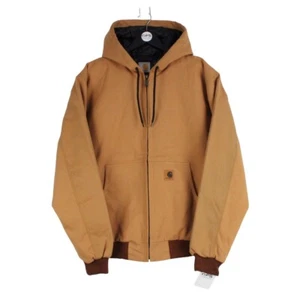 CARHARTT Jacket Hooded Reworked Vintage Canvas Bomber Tan Mens | Size XL - Picture 1 of 10